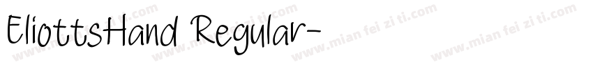 EliottsHand Regular字体转换